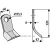 Y-Kniv - 120x60x8mm - Ferri