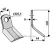 Y-Kniv - 120x60x8mm - Ferri