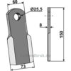 Slåmaskinkniv - Gammel modell - 150x60x8mm - Ferri