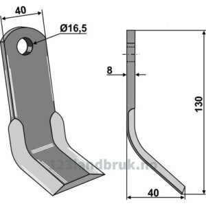 Y-Kniv - 130x40x8mm - Ferri