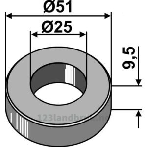 Skive - Ø25x95mm - Ferri, Quivogne