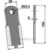 Slåmaskinkniv - Ny modell - 150x60x8mm - Ferri