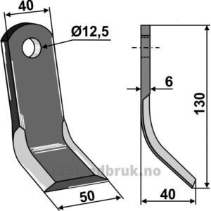 Y-Kniv  - 130x40x6mm - Ferri