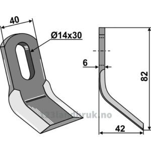 Y-Kniv - 82x40x6mm - Ferri