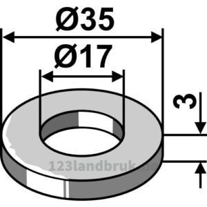 Skive - Ø17x3mm - Claas, Ferri, Kuhn, Nobili, Vogel u. Noot