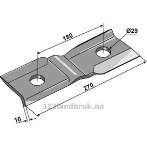 Kniv - 270x65x10mm - Fischer