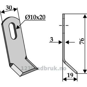 Y-Kniv - 76x30x3mm - Fischer