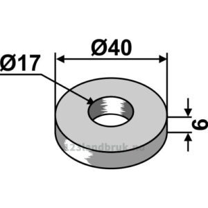 Skive - Ø17x6mm - Kverneland, Fischer, Müthing