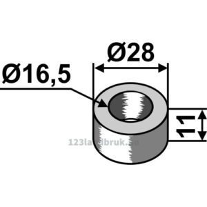 Foring - Ø16,5xØ28x11mm - Fischer