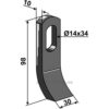 Slagstål - 98x30x10mm - Gilbers