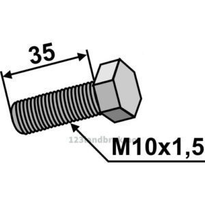 Bolt - 10.9 - M10x1,5x35mm - Gilbers