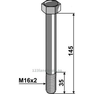 Bolt - 10.9 - M16x2x145mm - Gilbers