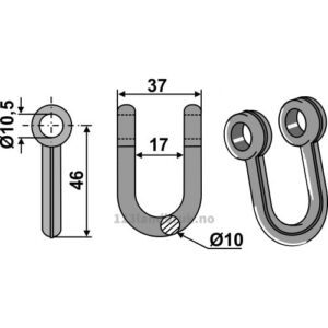 Sjakkel 10 mm - John Deere