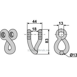 Sjakkel 13 mm - Hemos