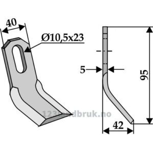 Y-Kniv - 95x40x5mm - Hermes