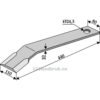 Kniv - 440x80x10mm - Humus