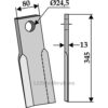 Kniv / Slagstål - Rett - 345x80x13mm - Hymach