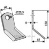 Y-Kniv  - 150x60x8mm - Leckron
