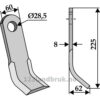 Y-Kniv  - 225x60x8mm - Brouchard