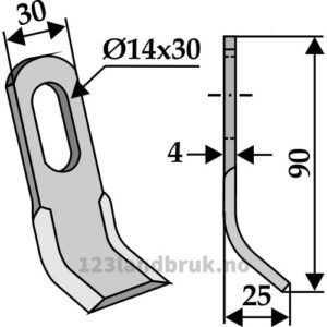 Y-Kniv - 90x30x4mm - Votex