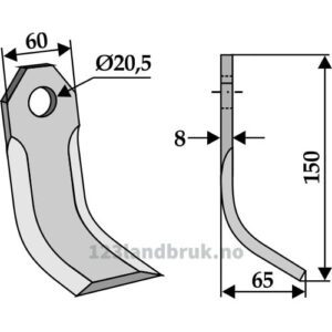 Y-Kniv - 150x60mm - Agram