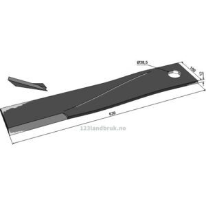 Slåmaskinkniv - 630x100x12mm - Venstre - Bednar, Strom