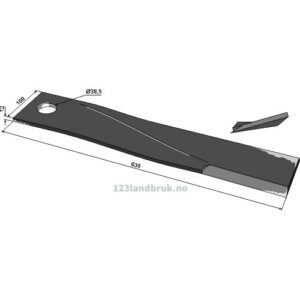 Slåmaskinkniv - 630x100x12mm - Høyre - Bednar, Strom
