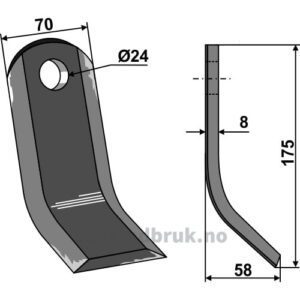 Y-Kniv  - 175x70x8mm - WIC