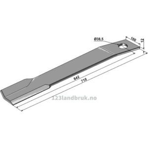 Slåmaskinkniv - 710x100x12mm - Venstre - Schulte