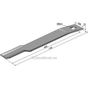 Slåmaskinkniv - 710x100x12mm - Høyre - Schulte