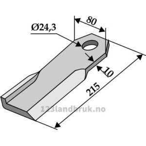 Slagstål  - 215x80x10mm - Humus