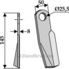 Slagstål - 145x50x8mm - Venstre - Fischer