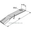 Slagstål  - 330x80x10mm - Venstre - Humus