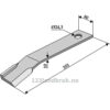 Slagstål - 355x80x10mm - Venstre - Humus