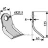 Y-Kniv - 125x60x8mm - Breviglieri