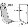 Y-Kniv - 202x60x8mm - Agrimaster