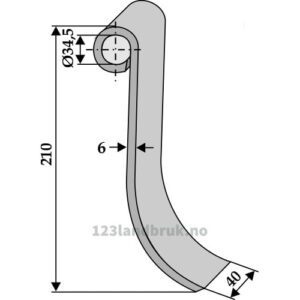 Slagstål - 210x40x6mm - Agromet
