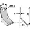 Y-Kniv  - 105x60x8mm - Sicma
