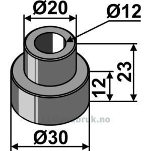 Foring - Ø12xØ20x23mm - Irus