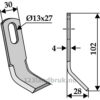 Y-Kniv - 102x30x4mm - Peruzzo