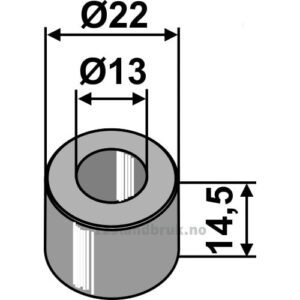 Foring - Ø13xØ22x14,5mm - Irus