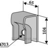 Holder til slagstål - 104x65mm - JF