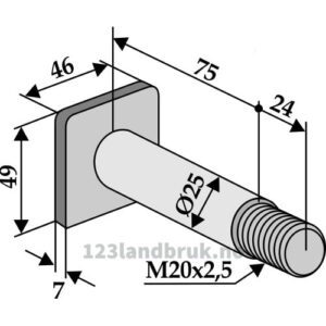 Bolt - M20x2,5x99mm - Dragone, Kuhn, Nobili, Vogel u. Noot