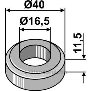 Foring - Ø16,5xØ40x11,5mm - Kuhn