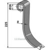 Slagstål  - 225x30x8mm - Lagarde
