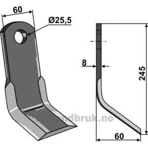 Y-Kniv  - 245x60x8mm - Lagarde