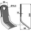 Y-Kniv  - 200x50x10mm - Kverneland, Maletti