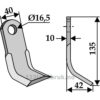 Y-Kniv  - 135x40x10mm - Kverneland, Maletti