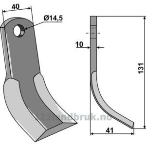 Y-Kniv - 131x40x10mm - Maletti
