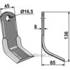 Y-Kniv  - 136x45x8mm - Gaspardo, Maschio, Terranova